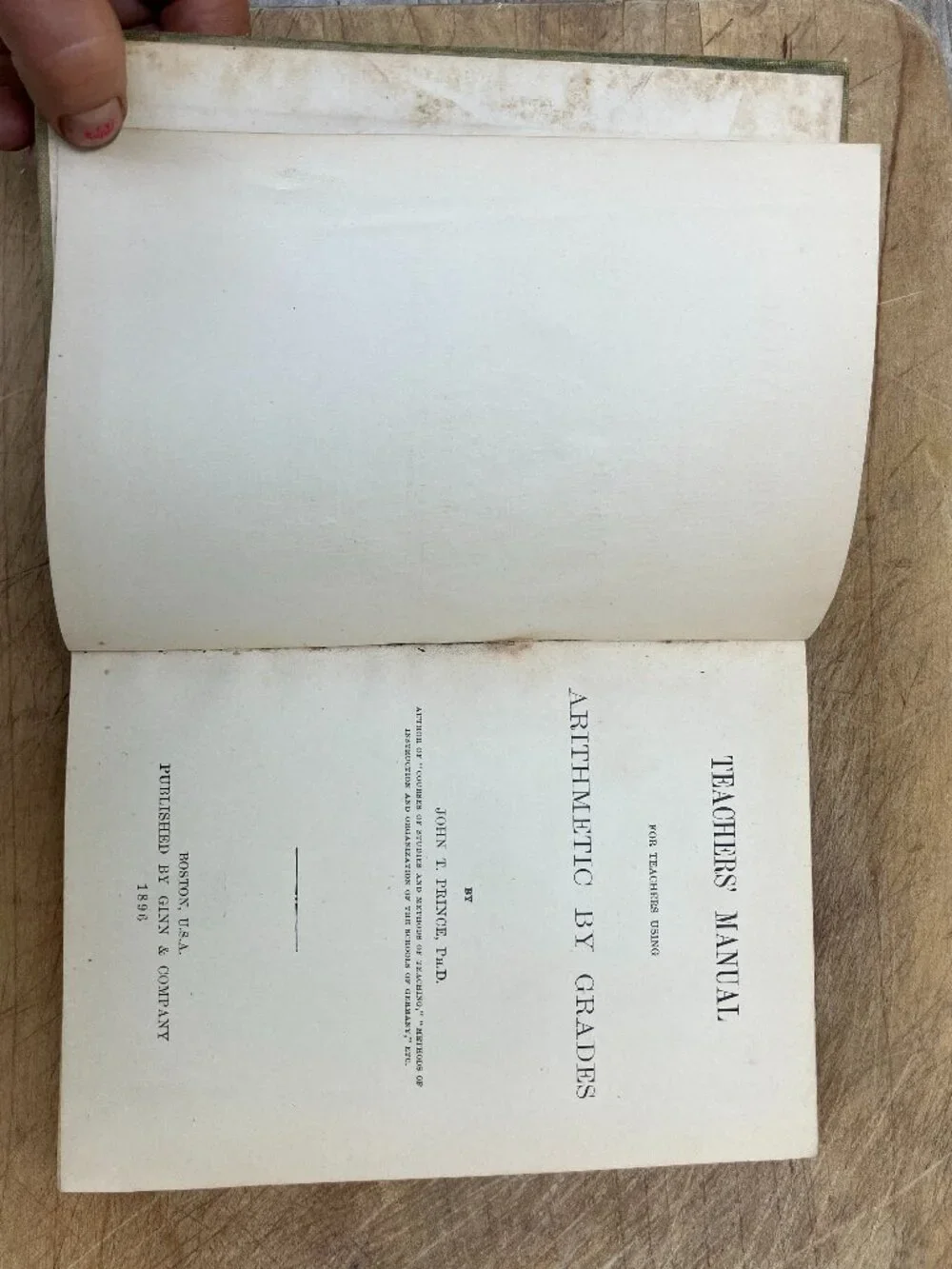 Antique 1894 Teachers' Manual for Teachers Using Arithmetic by Grades HC